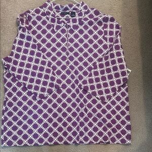 Bay Studio Purple and White Geometric Top